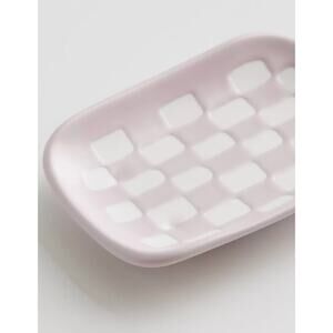 Urban Outfitters Pink Checkered Soap Dish